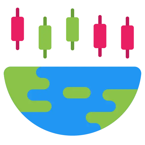 Icono de gráfico global